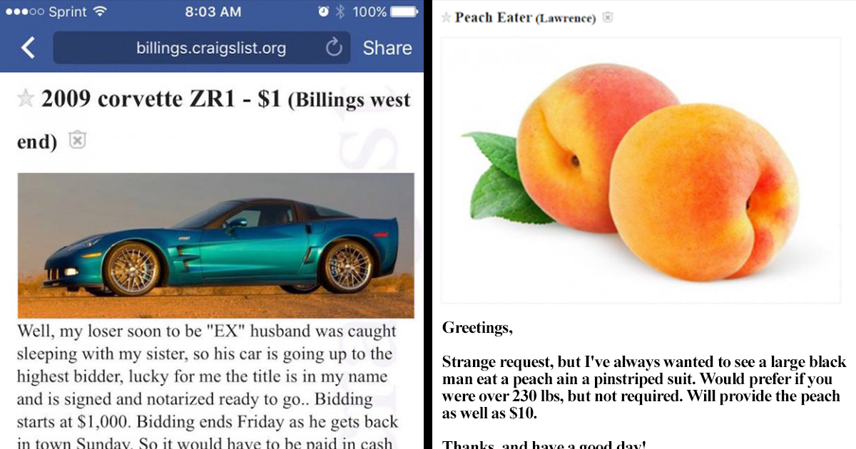 15 Craigslist Ads That Will Make You Lose Your Faith in Humanity Page